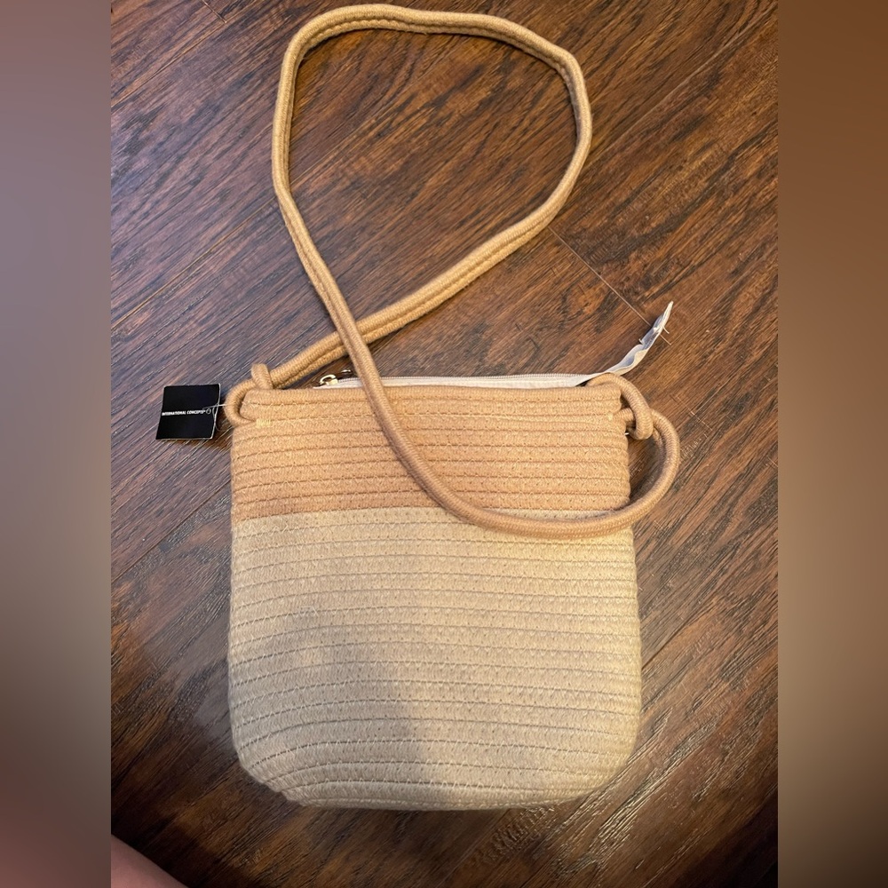 🩵NWT INC International Concepts Kasie Rope Crossbody Bag Beige